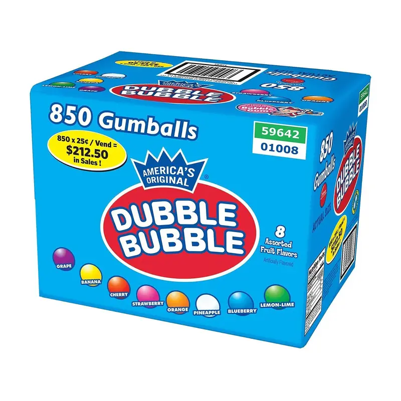 Dubble Bubble Gumball Assorted | 850ct, Case