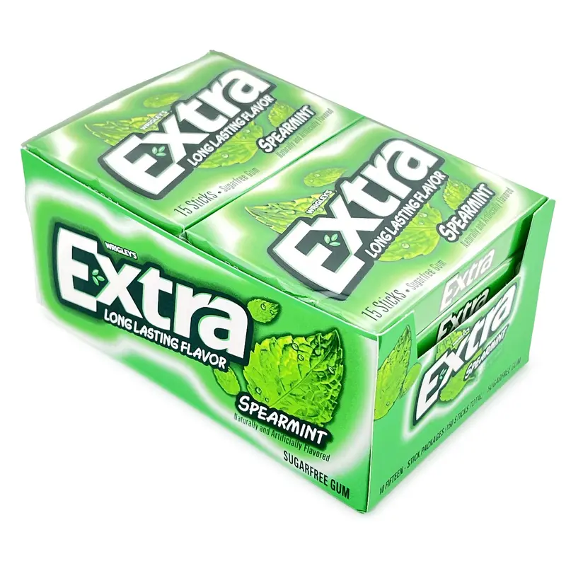 Extra Spearmint Gum (15 Stick, Sugar Free) | 10ct, Box