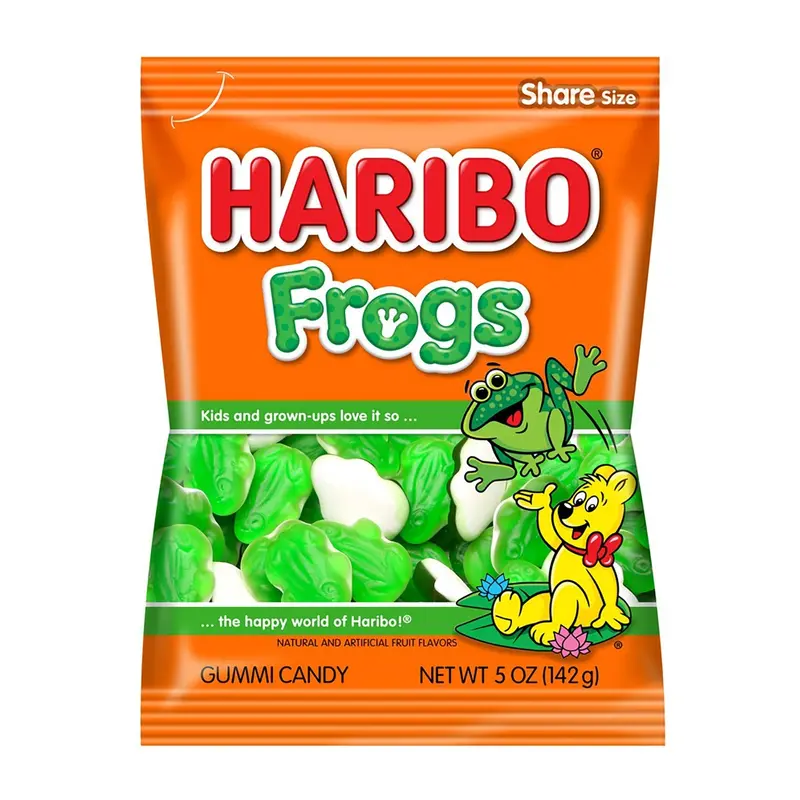 Haribo Frogs Gummi Candy | 5oz, 12ct, Case