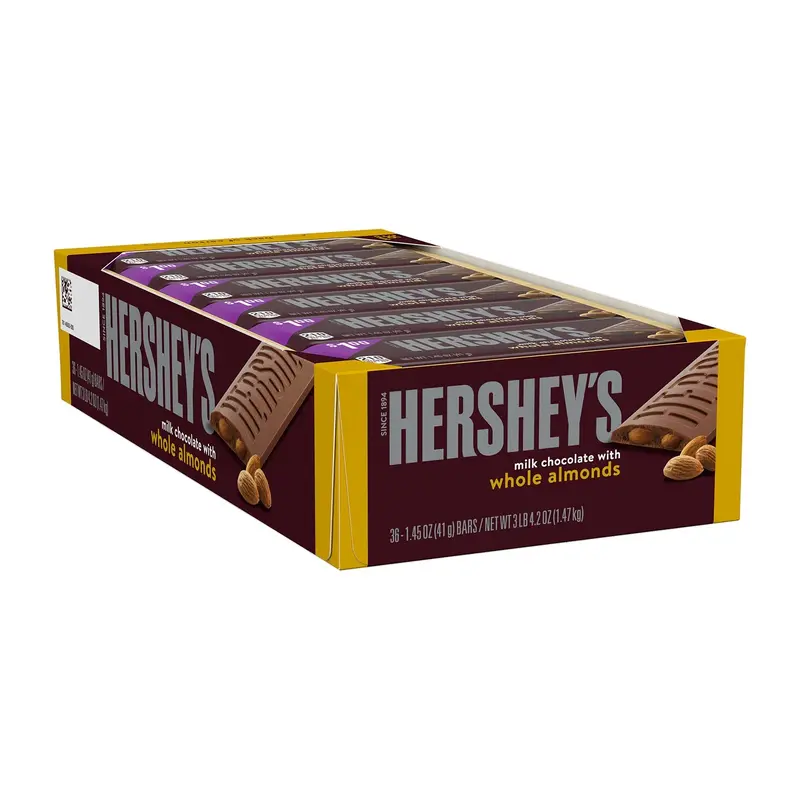 Hershey Milk Chocolate with Almond Bar | 36ct, Box
