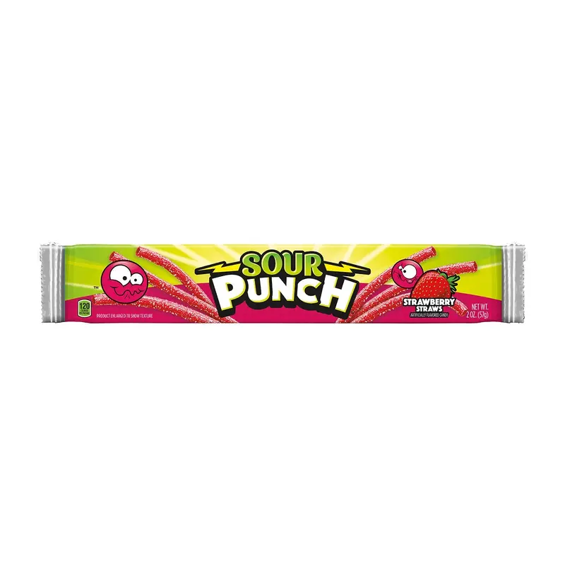 Sour Punch Strawberry Straws | 2oz, 24ct, Box