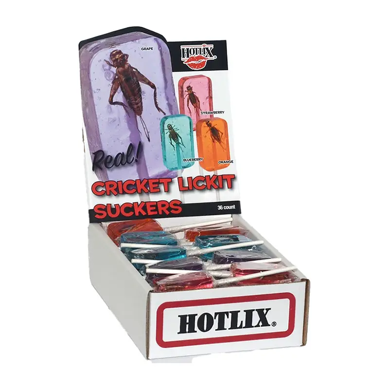 Hotlix Cricket Suckers Assorted Box | 1oz, 36ct, Box