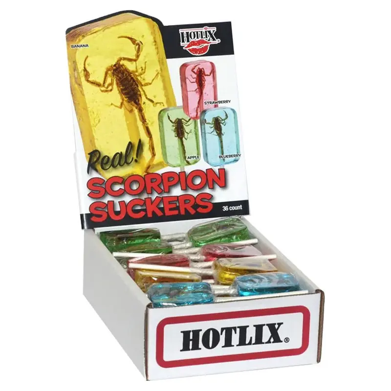 Hotlix Scorpion Suckers Assorted Box | 1oz, 36ct, Box