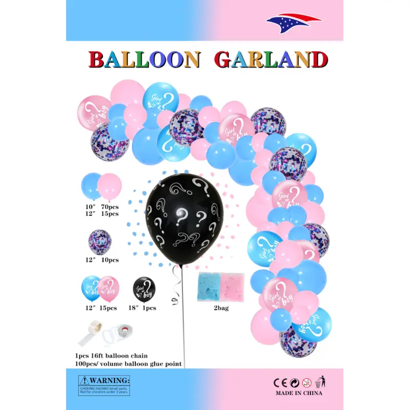 Balloon Garland Gender Reveal 1ct