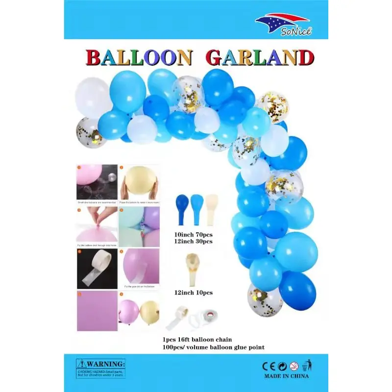 Balloon Garland Light Blue 1ct