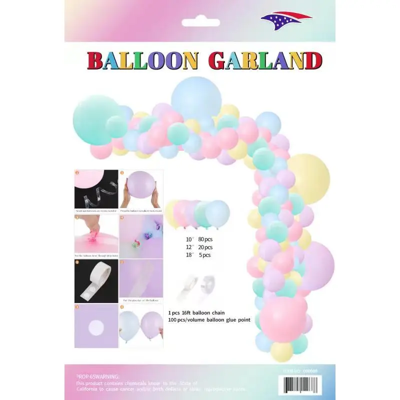 Balloon Garland Macaron Pastel 1ct