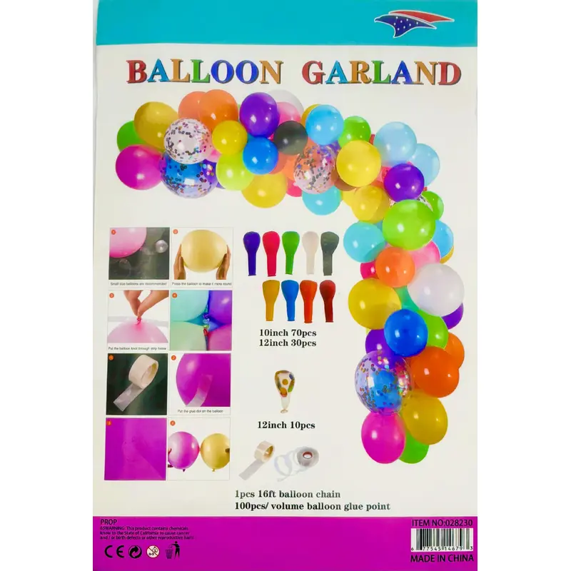 Balloon Garland Multi-Color 1ct