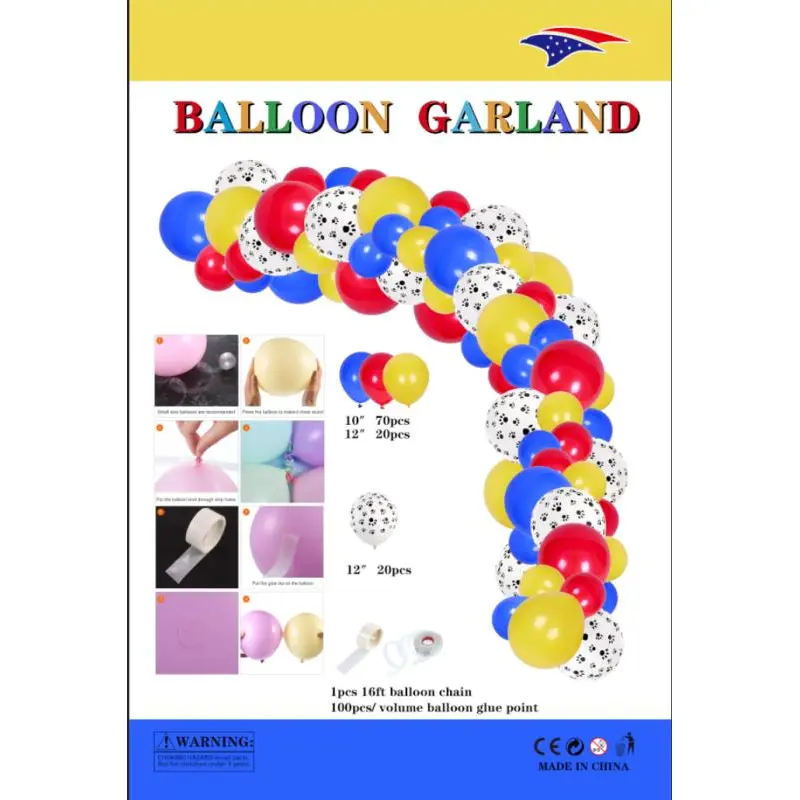 Balloon Garland Paws 1ct