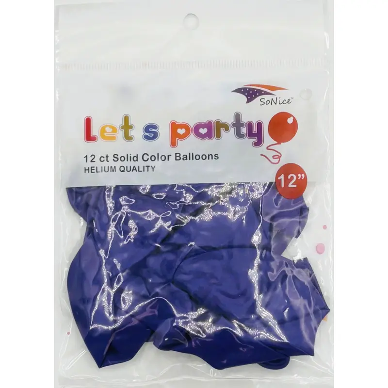 Balloons Latex (12") Lavander | 12ct, Bag