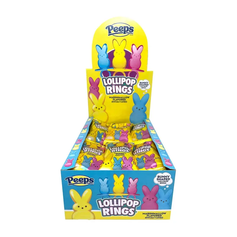 Flix Candy Peeps Bunny Lollipop Ring | 24ct, Box