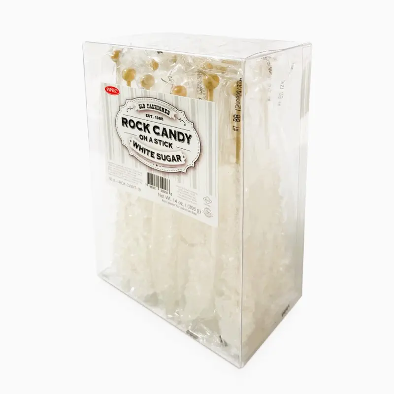 Espeez Old Fashioned Rock Candy on a Stick - White Sugar | 18ct, Box