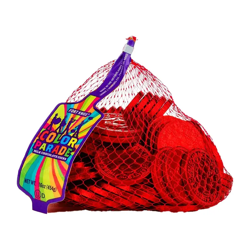 Fort Knox  Chocolate Coins (1.5") Red | 1lb, Bag