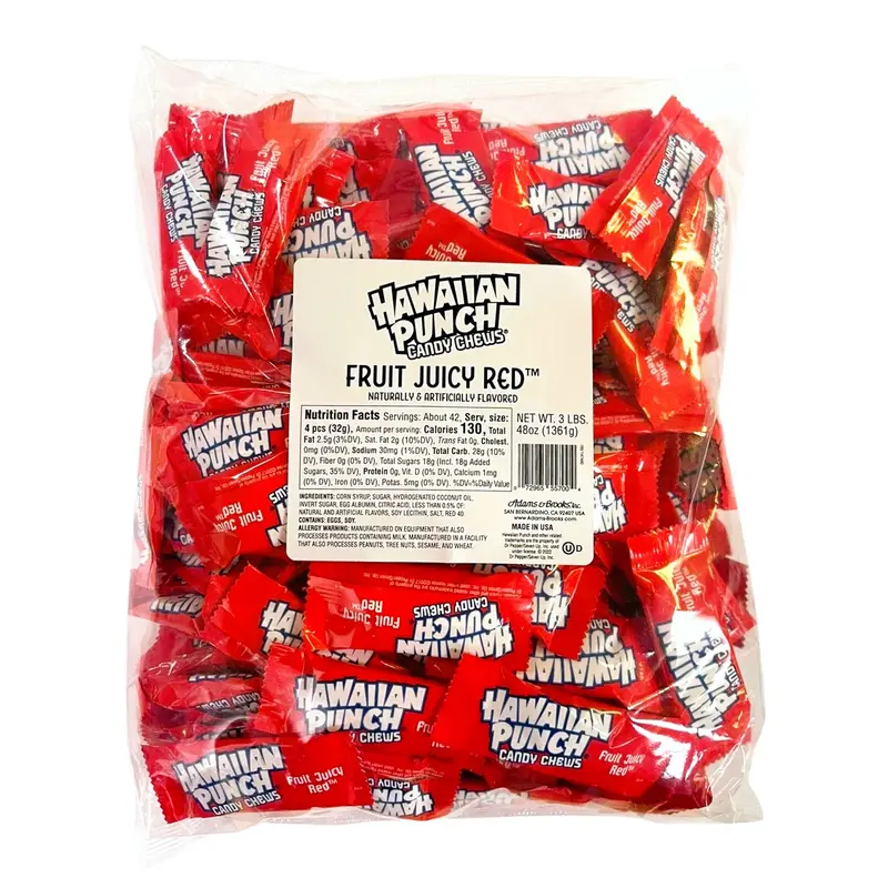 Hawaiian Punch Candy Chews Red | 3lb, Bag