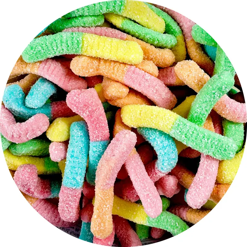 Jovy Gummy Neon Worms | 5lb, Bag