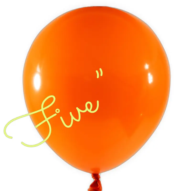 Latex Balloon 5 inch 100ct-Orange