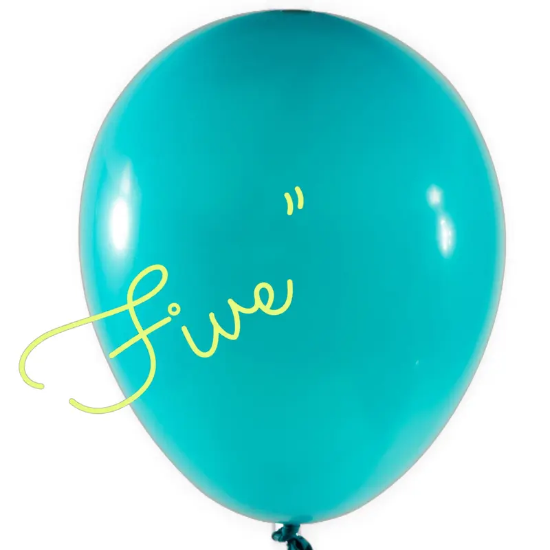 Latex Balloon 5 inch 100ct-Turq