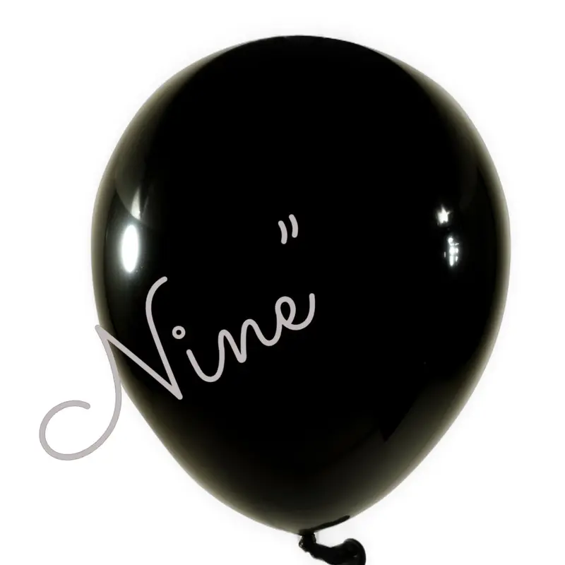 Latex Balloon 9 inch 100ct-Black