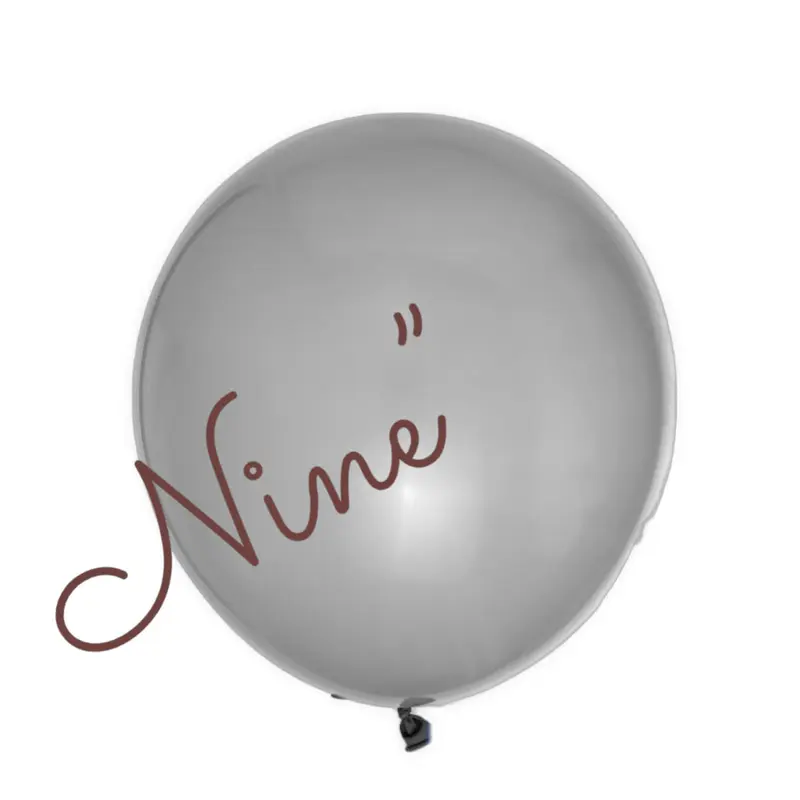 Latex Balloon 9 inch 100ct-Silver