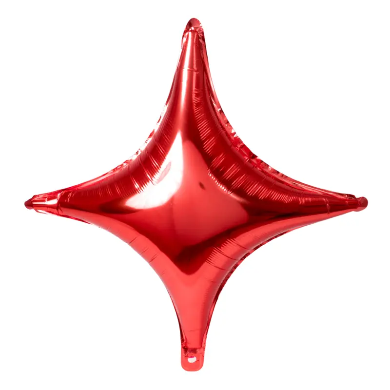 Quad Star Mylar Balloon 23 inch-Red