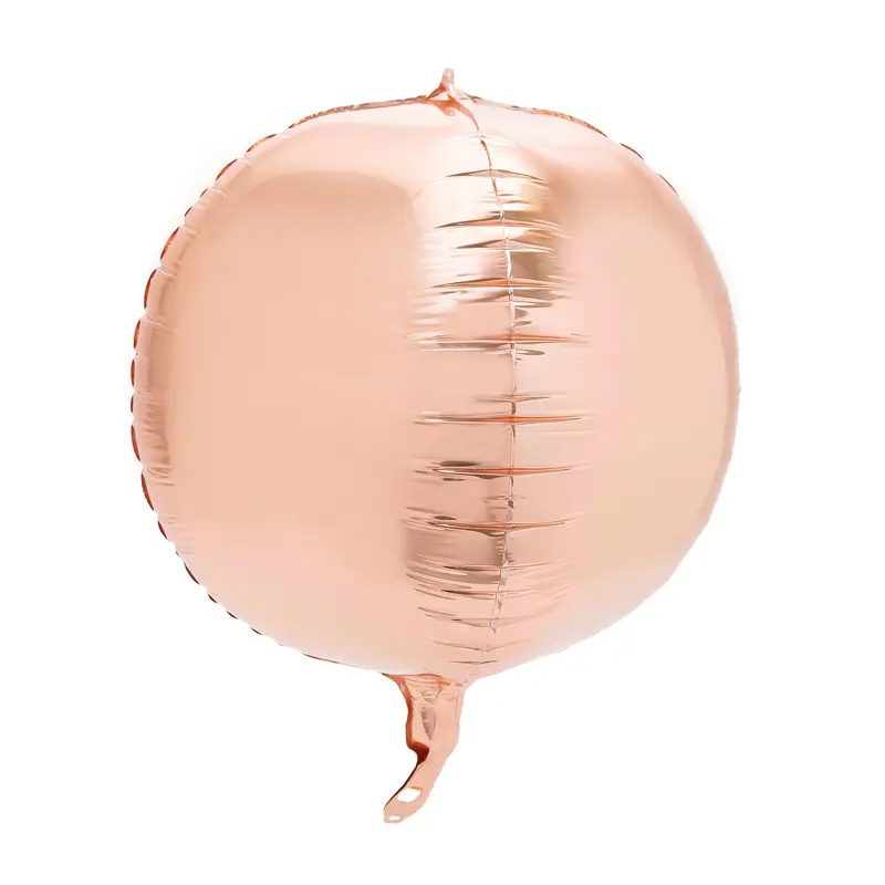 4D Sphere Mylar Balloon 16 inch-Rose Gold