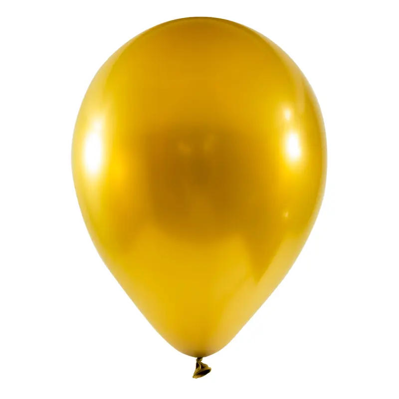 Chrome Latex Balloon 12 inch 50ct-Gold