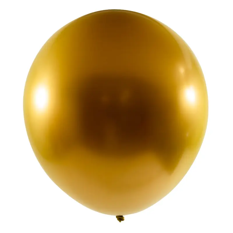Chrome Latex Balloon 18 inch 10ct-Gold