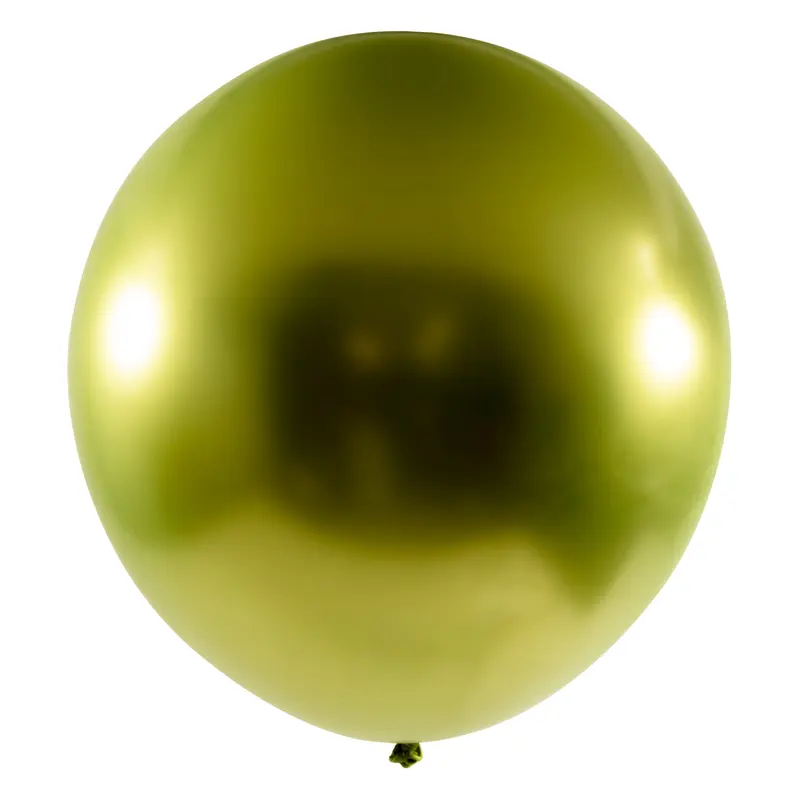 Chrome Latex Balloon 18 inch 10ct-Lime