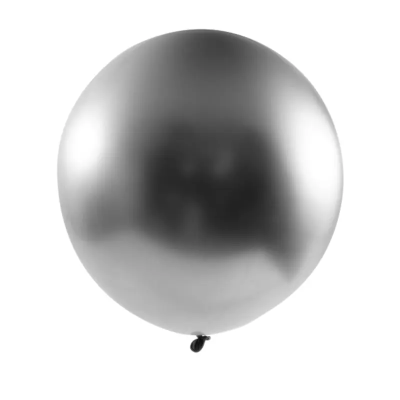 Chrome Latex Balloon 36 inch 2ct-Silver