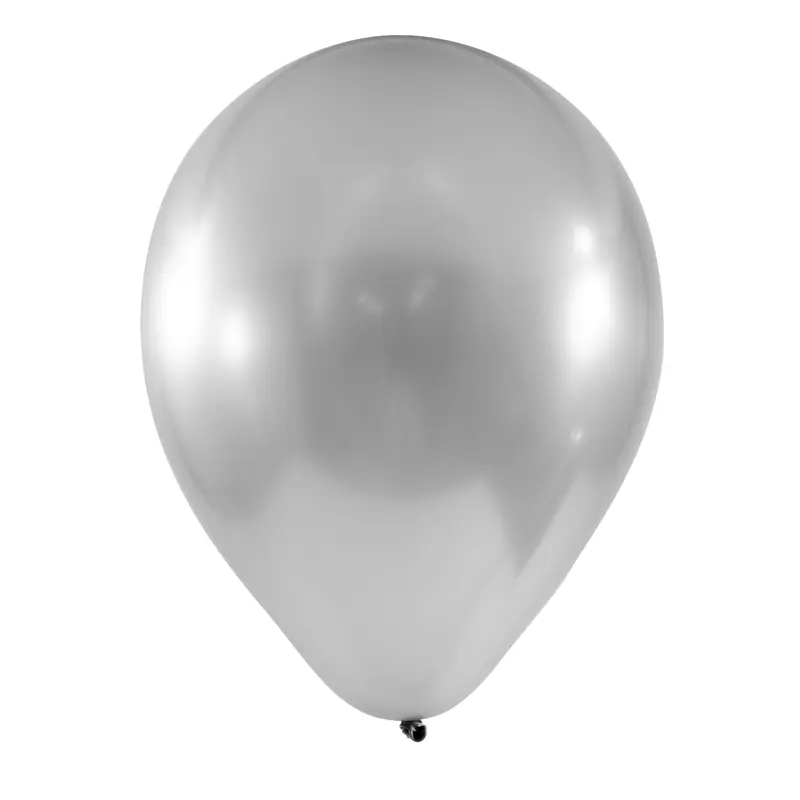 Chrome Latex Balloon 5 inch 50ct-Silver