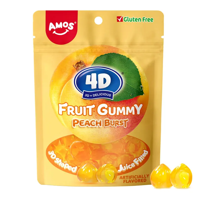 Amos 4D Gummy Peach Burst 6oz