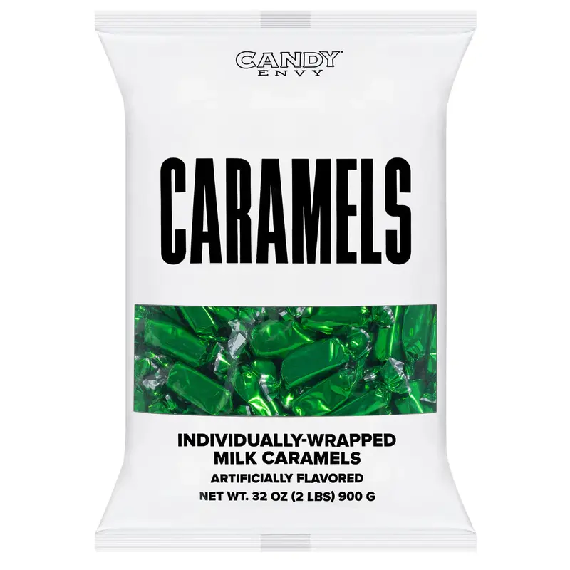 Candy Envy Caramel Foil Green | 2lb, Bag