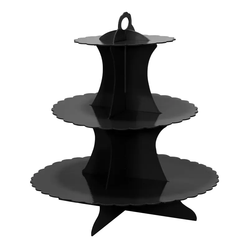 Cupcake Stand 3 tier - Black