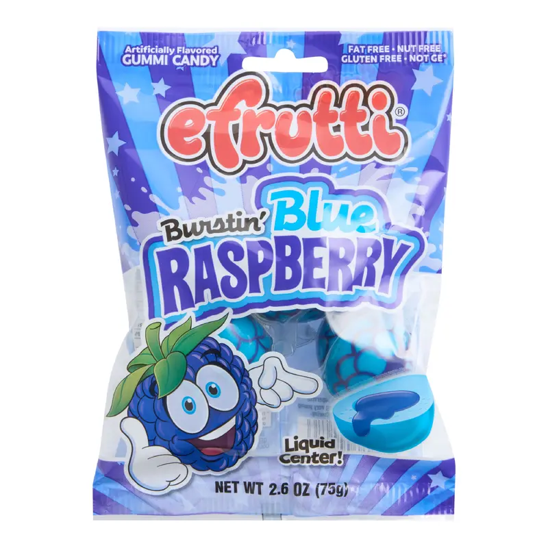Efrutti Gummi Bursting Blue Raspberry Bag 2.6 oz