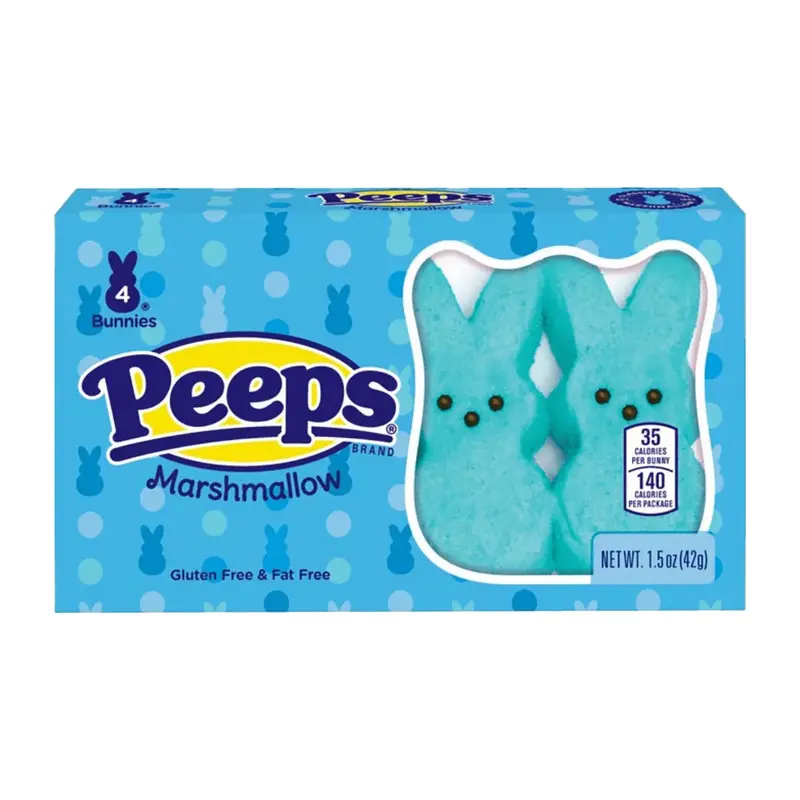 Just Born Peeps Blue Bunnies (4 Pack) | Box
