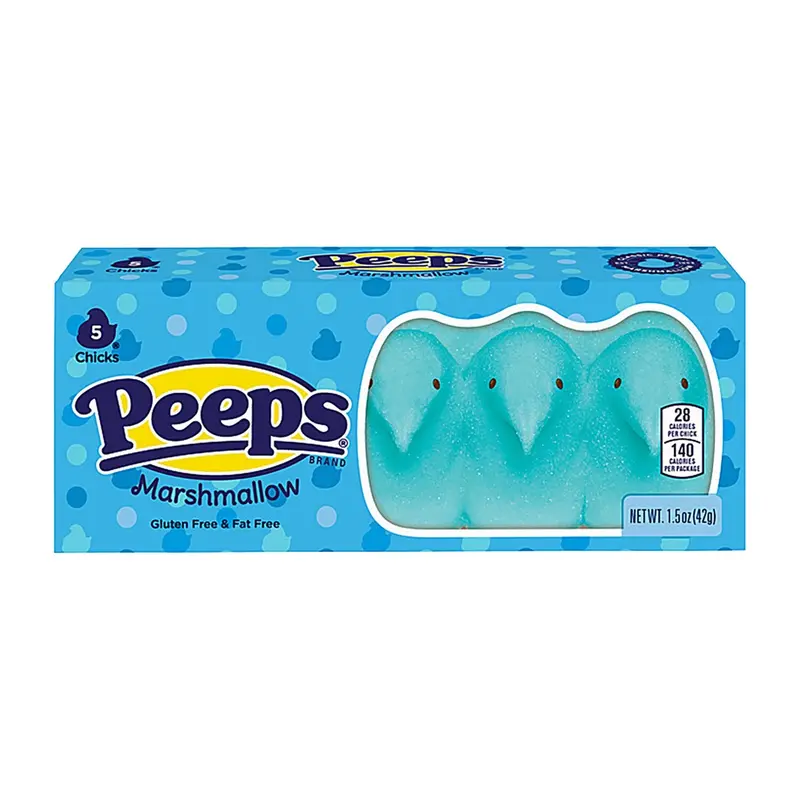 Just Born Peeps Blue Chicks (5 Pack) | Box