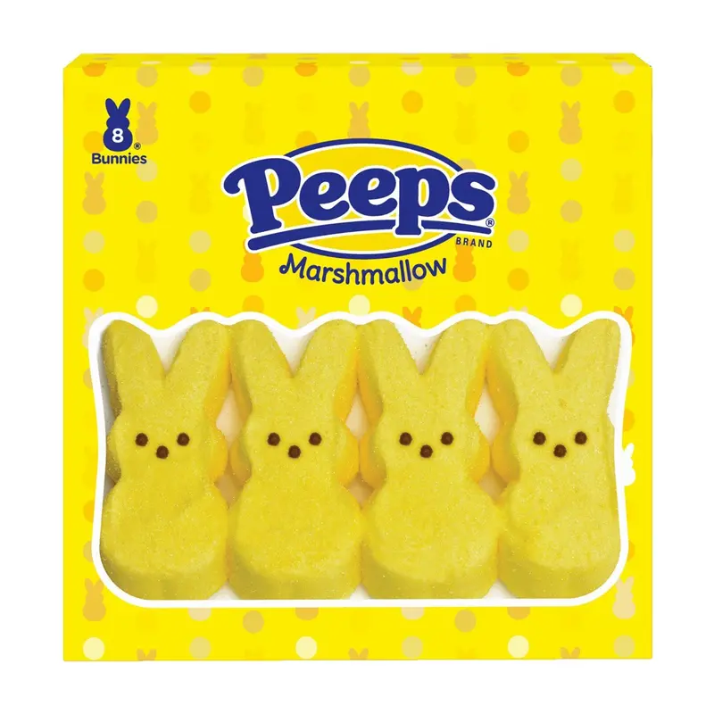 Just Born Peeps Yellow Bunnies (4 Pack) | Box