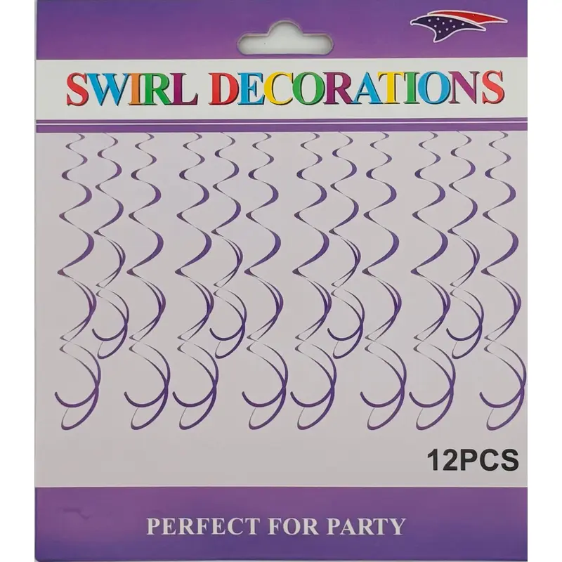 Metalic Swirl 12 pieces - Lavender