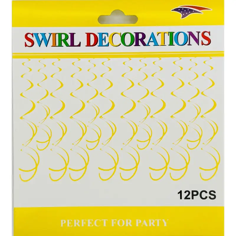 Metalic Swirl 12 pieces -Yellow