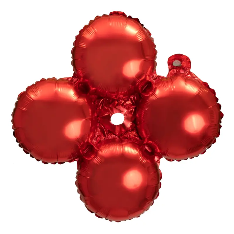 Quad Mylar 16" Balloon 5ct Red | Bag
