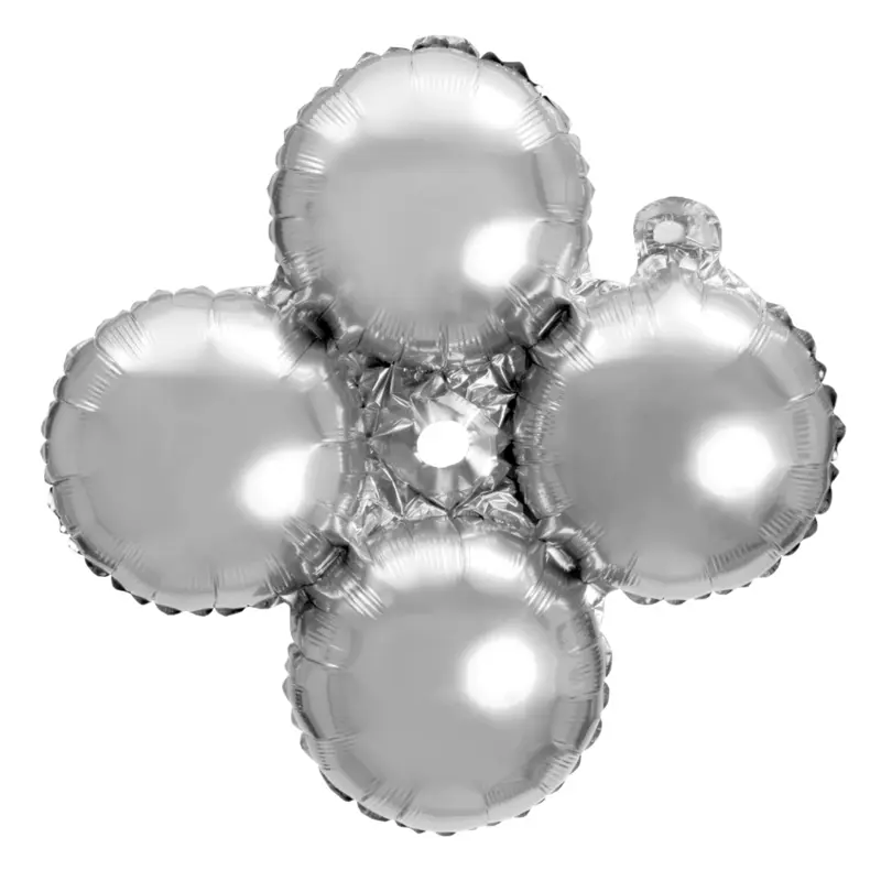 Quad Mylar 16" Balloon 5ct Silver | Bag