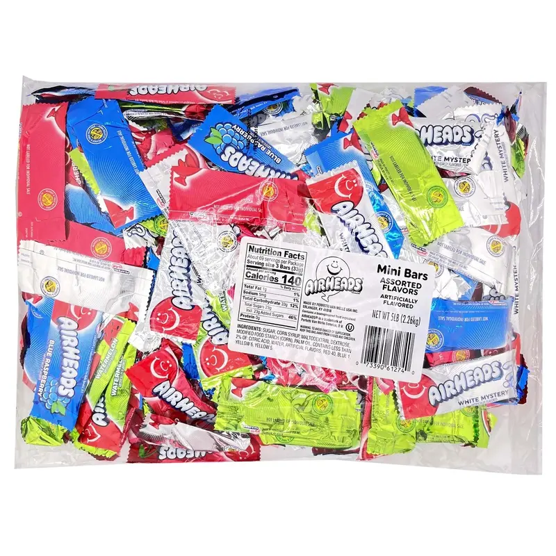 Airheads Mini Bars Assorted Flavors | 5lb, Bag
