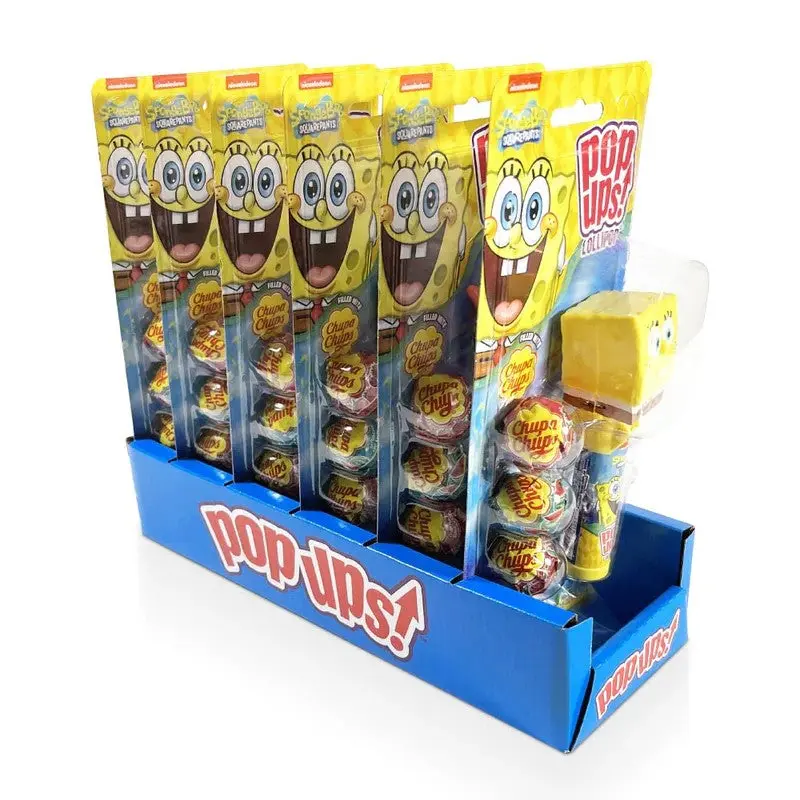 Flix Candy Pop Up Spongebob Blister Card | 1.26oz, 6ct, Box