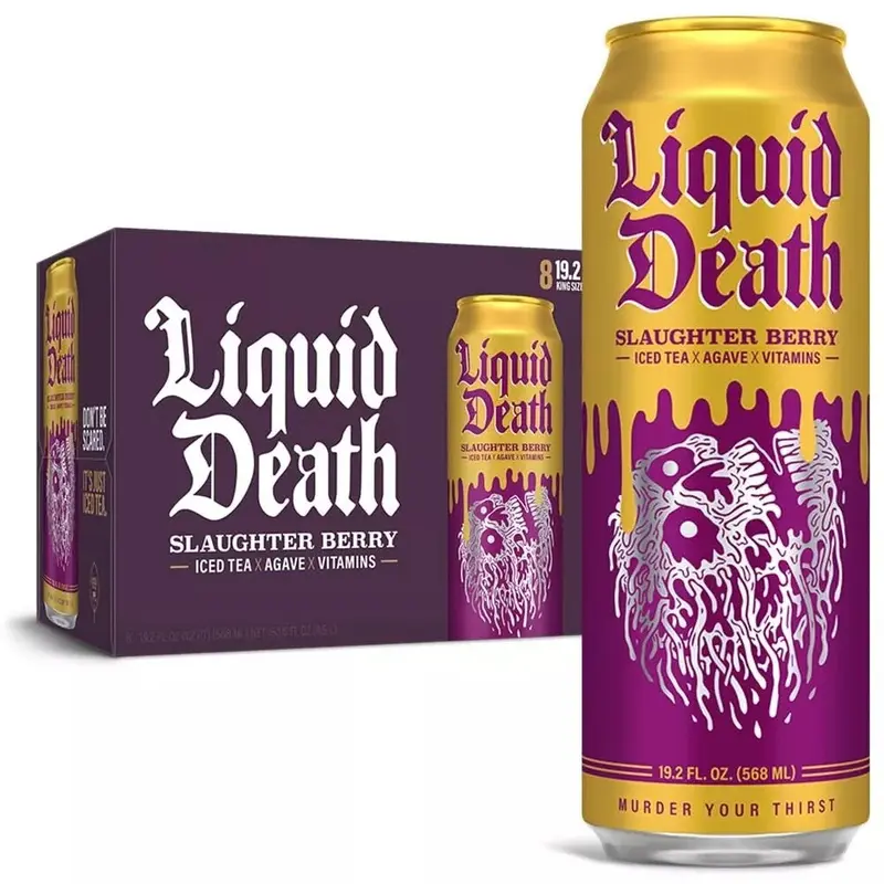 Liquid Death Berry Iced Tea | 19.2oz, 8ct, Case