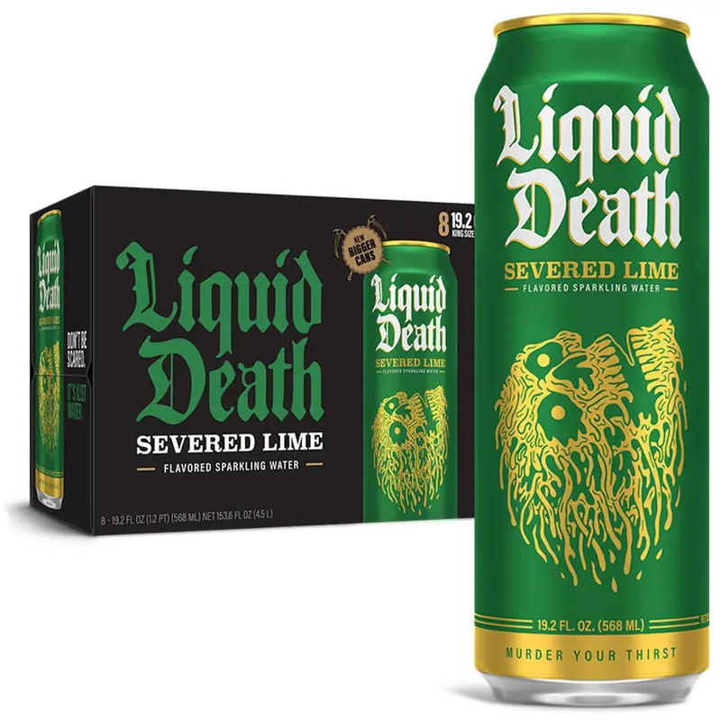 Liquid Death Green Iced Tea | 19.2oz, 8ct, Case