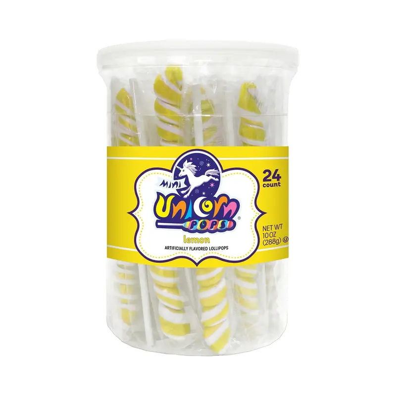 Mini Unicorn Pops Lemon - Yellow | 24ct, Tub
