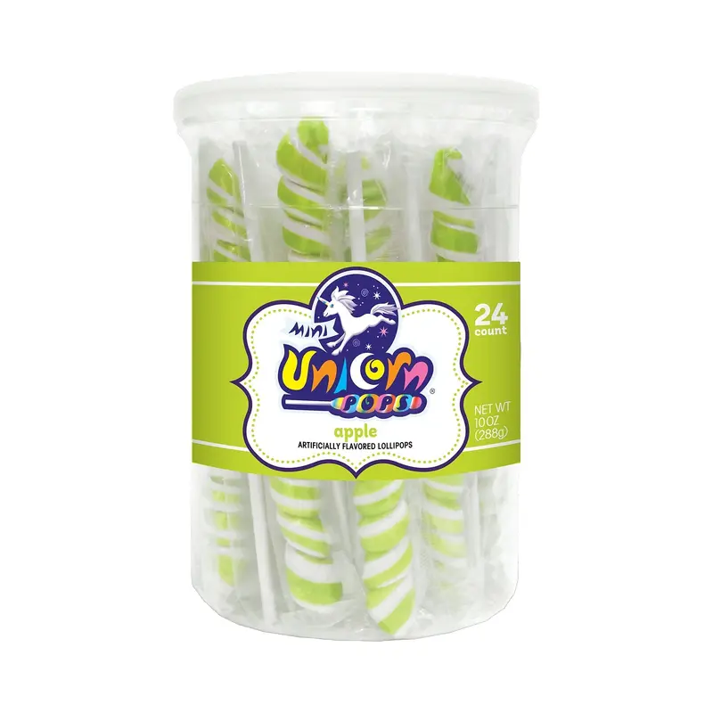 Mini Unicorn Pops Lime - Green | 24ct, Tub