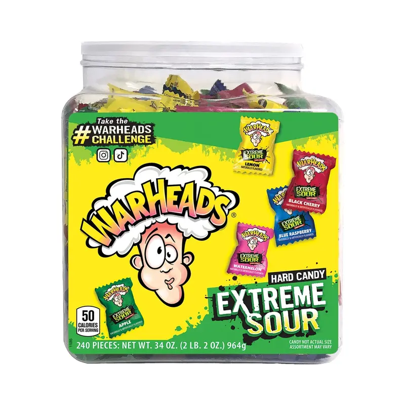 Warheads Extreme Sour Tub | 240ct, Tub
