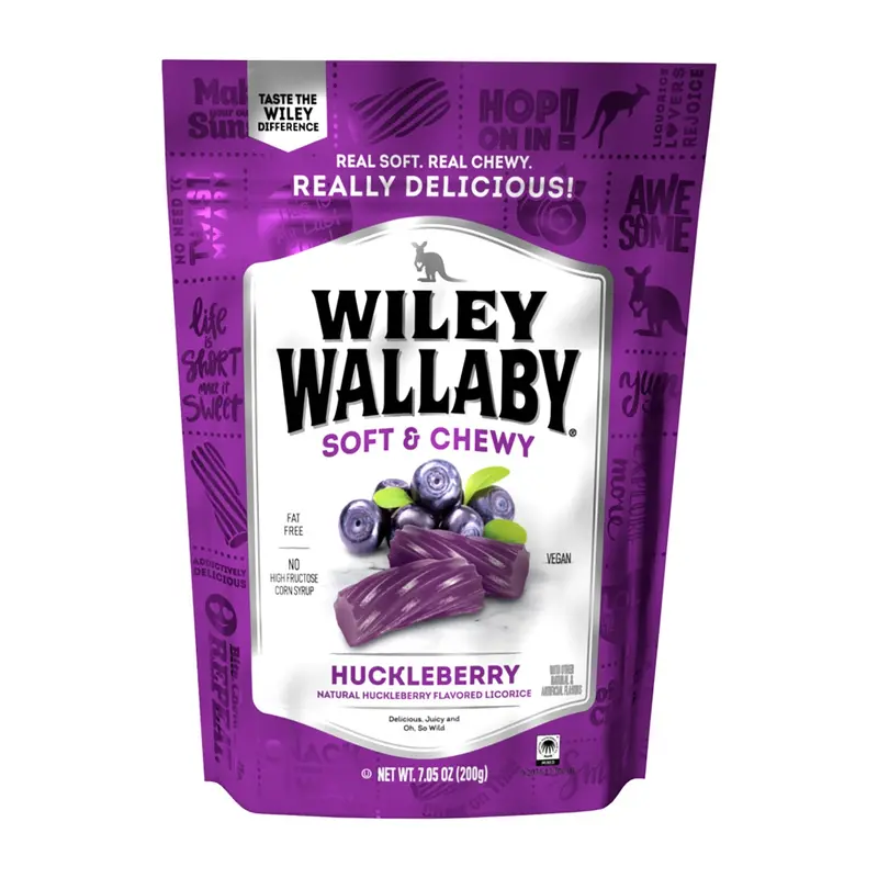 Wiley Wallaby  Huckleberry Licorice | 7.05oz, Bag