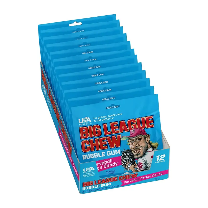 Big League Chew Gum Cotton Candy | 2.12oz, 12ct, Box
