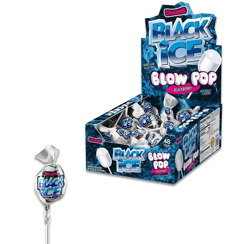 Charms Blow Pop Black Ice | 48ct, Box